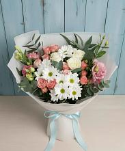 Букет цветов из:  Розы, Лизиантусы и Хризантемы #REPLACE_PRED# Мамедкалу