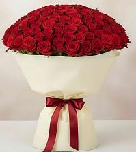 Букет 101 Красная роза Милано в Мамедкалу