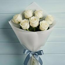 Букет 7 Белых роз Эдлесс Лав в Мамедкалу