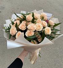 Букет Кремовые розы Латте в Мамедкалу