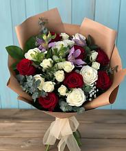Букет цветов из:  Розы и Альстромерии в Мамедкалу