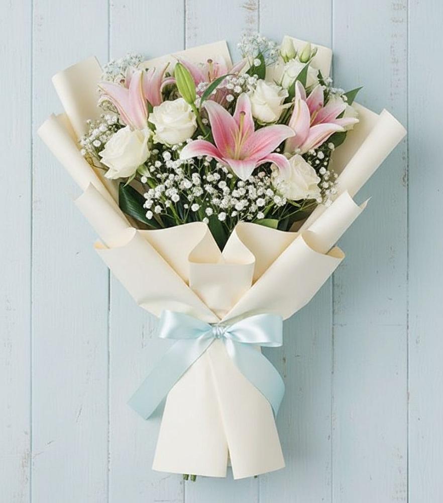 Букет цветов из: Лилии в Мамедкалу