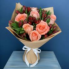 Букет цветов из:  Розы и Альстромерии в Мамедкалу
