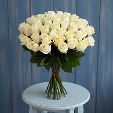 Букет 51 Белая роза Эдлесс Лав в Мамедкалу