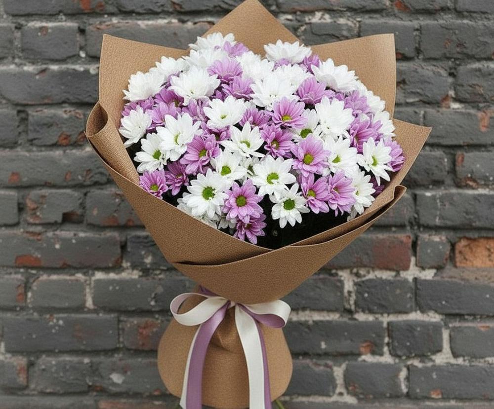 Букет цветов из: Хризантемы в Мамедкалу