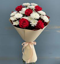 Букет цветов из:  Розы и Хризантемы в Мамедкалу