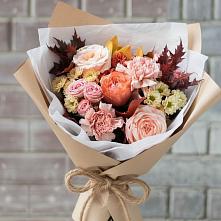 Букет цветов из:  Гвоздики, Хризантемы и Розы в Мамедкалу