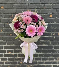 Букет цветов из:  Герберы и Хризантемы в Мамедкалу