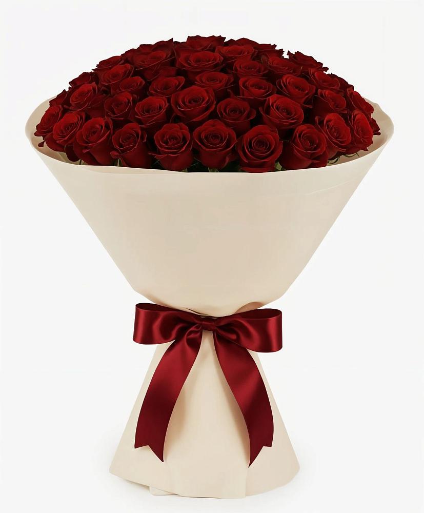 Букет 101 Бордовая роза Блэк Бакарра в Мамедкалу